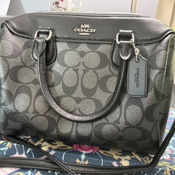 Coach Mini Bennett Satchel - Gunmetal Signature Canvas - Picture 3 of 13